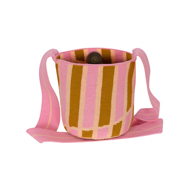 Crossbody Bucket Bag - Pink