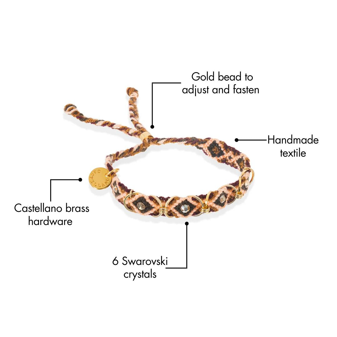 Free Spirit Bracelet with Rings - Brown