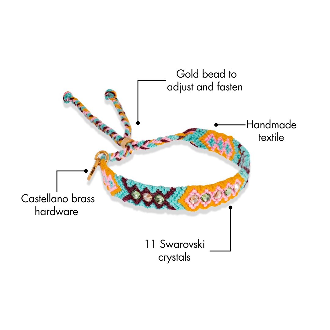 Wayuu Skinny bracelet - Aqua