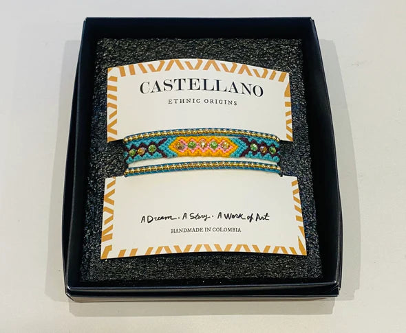 Wayuu skinny Stack set - Aqua