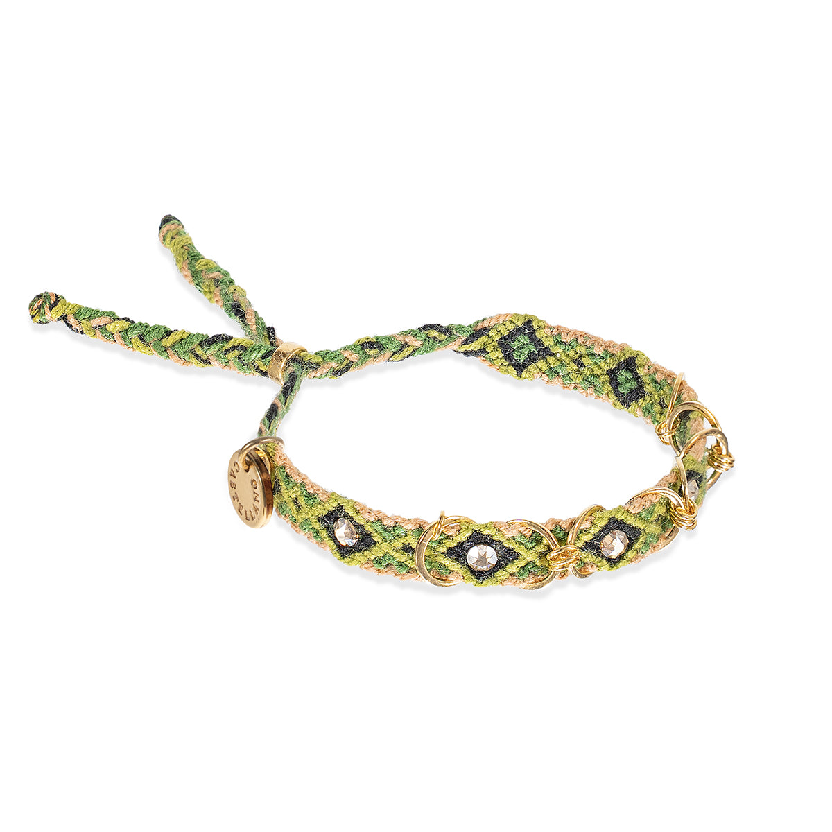 Free Spirit Hoops Bracelet  - Nature Green