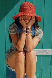 Wayuu Skinny bracelet -Lilac