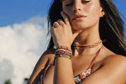 Wayuu Skinny bracelet - Nature Green