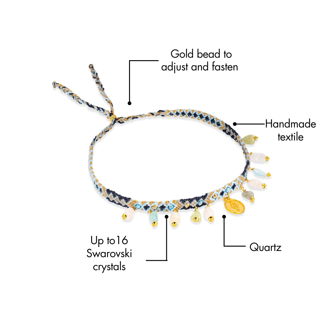 CHOKER WAYUU  Kalepsu - Beach Blue