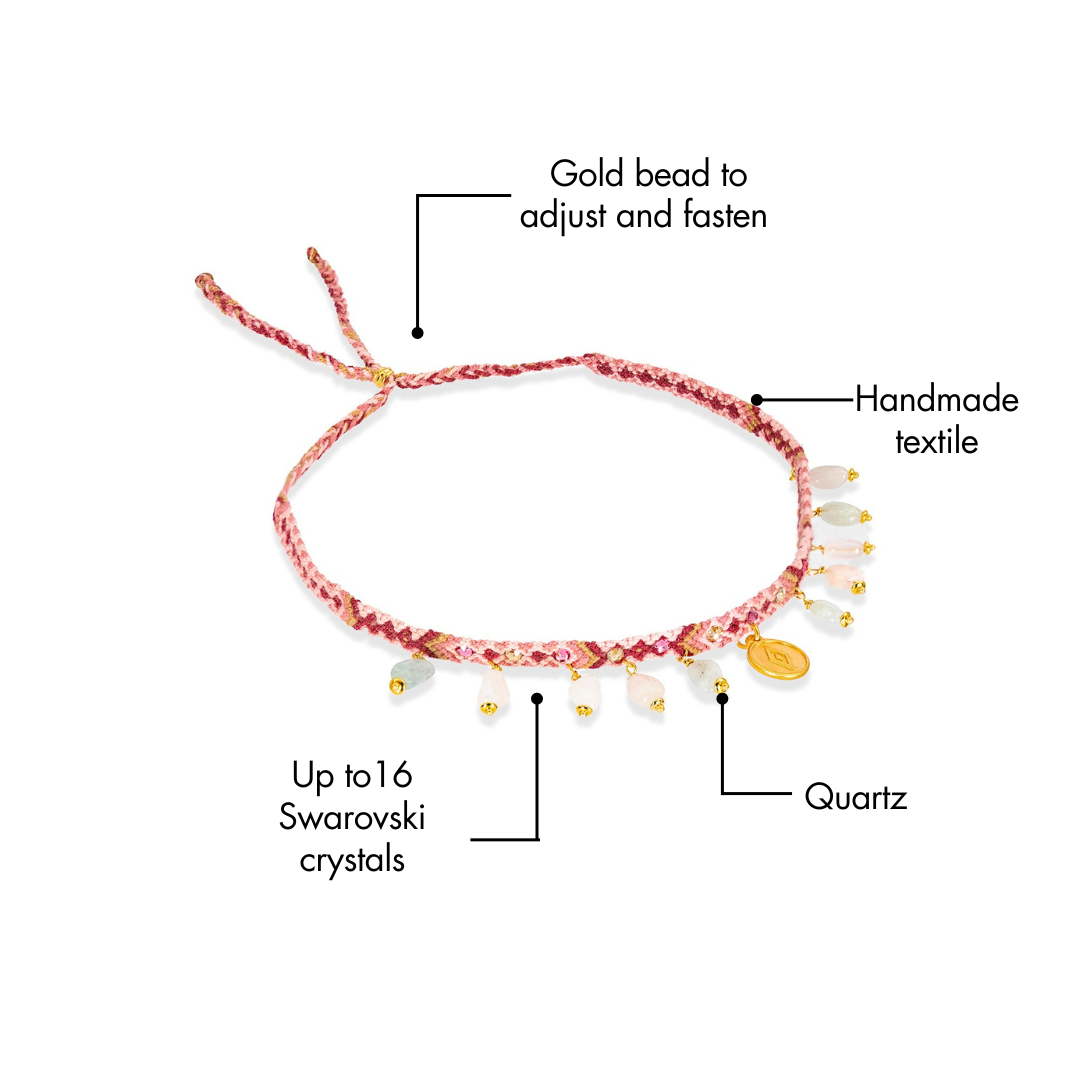 CHOKER WAYUU  Kalepsu - Pink Aura