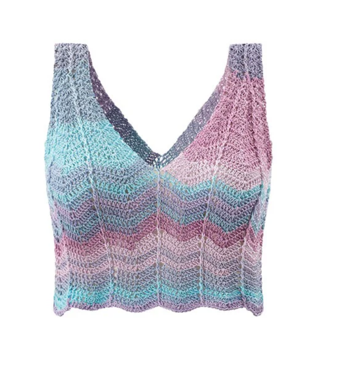 Lilac Multicolor Crop Top