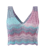 Lilac Multicolor Crop Top