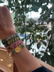 Wayuu Skinny bracelet - Blue Beach