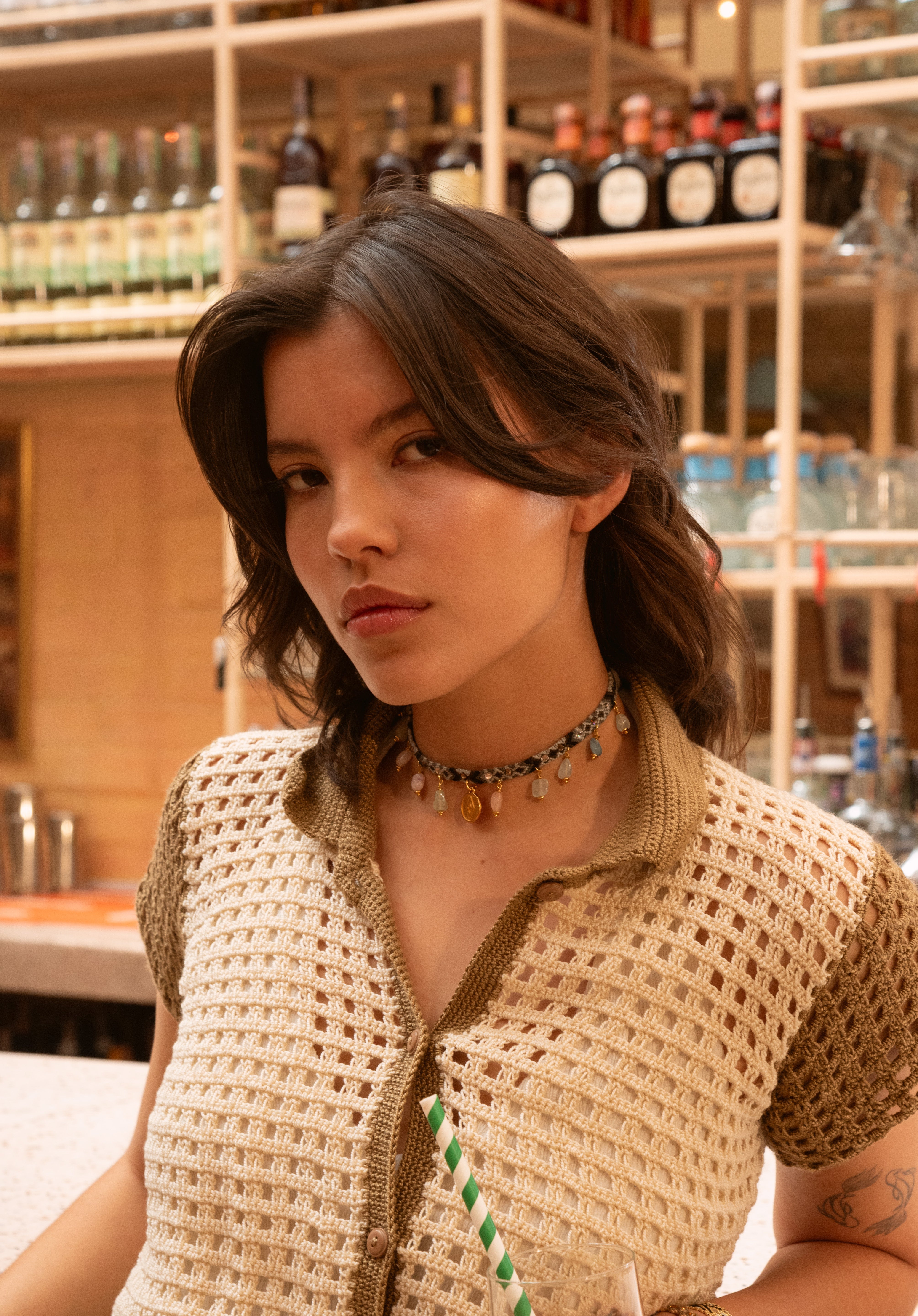 CHOKER WAYUU  Kalepsu - Greige