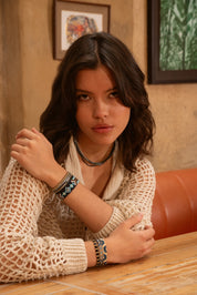 Miyuki Stack Bracelet- Silver