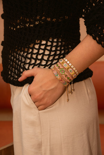 coral - Wayuu Set x 4 bracelets