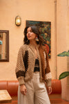 Hand Crochet Camel Cardigan - Adult