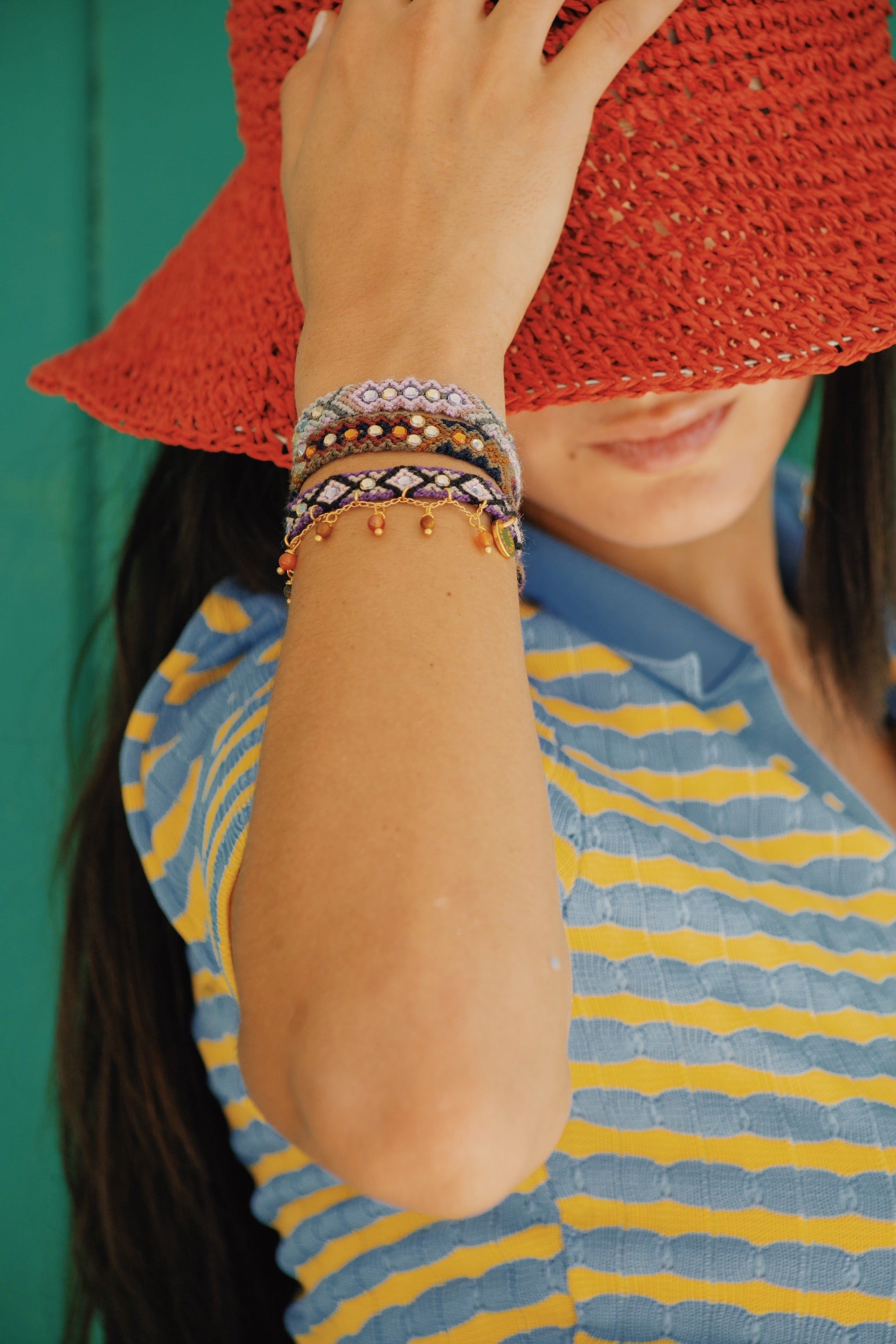 Wayuu Skinny bracelet -Lilac