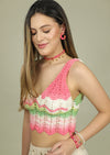 Watermelon Multicolor Crop Top