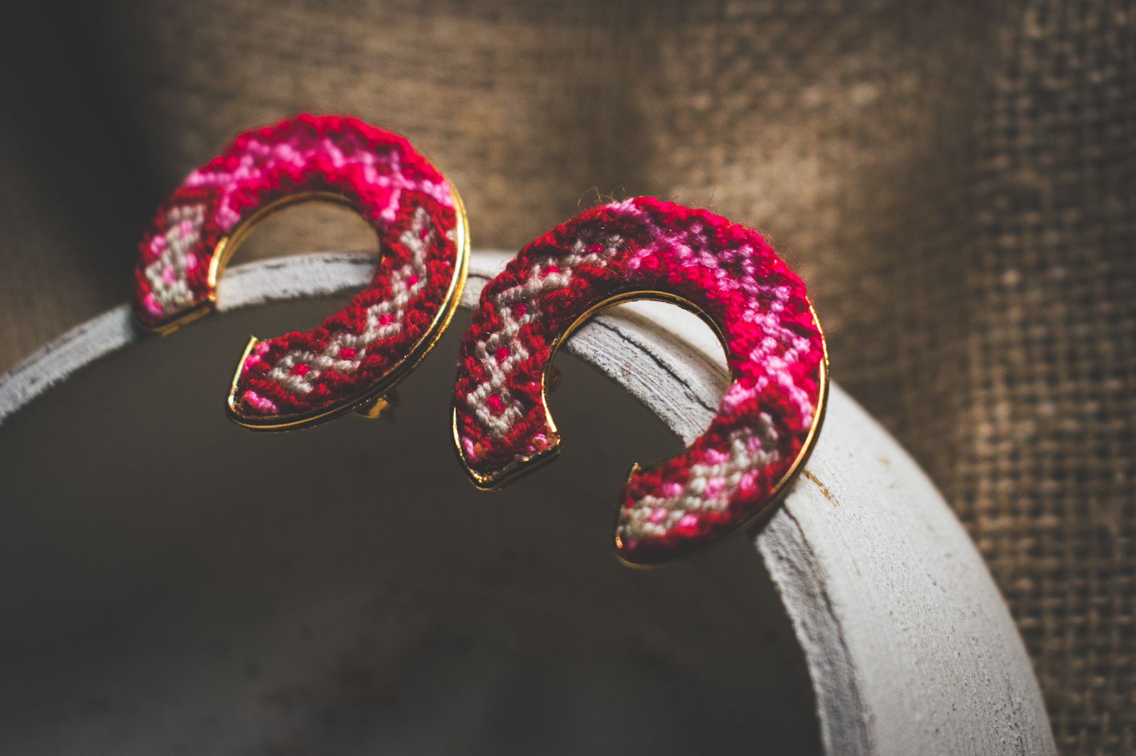 Wayuu Jolotsü  Earrings - Red