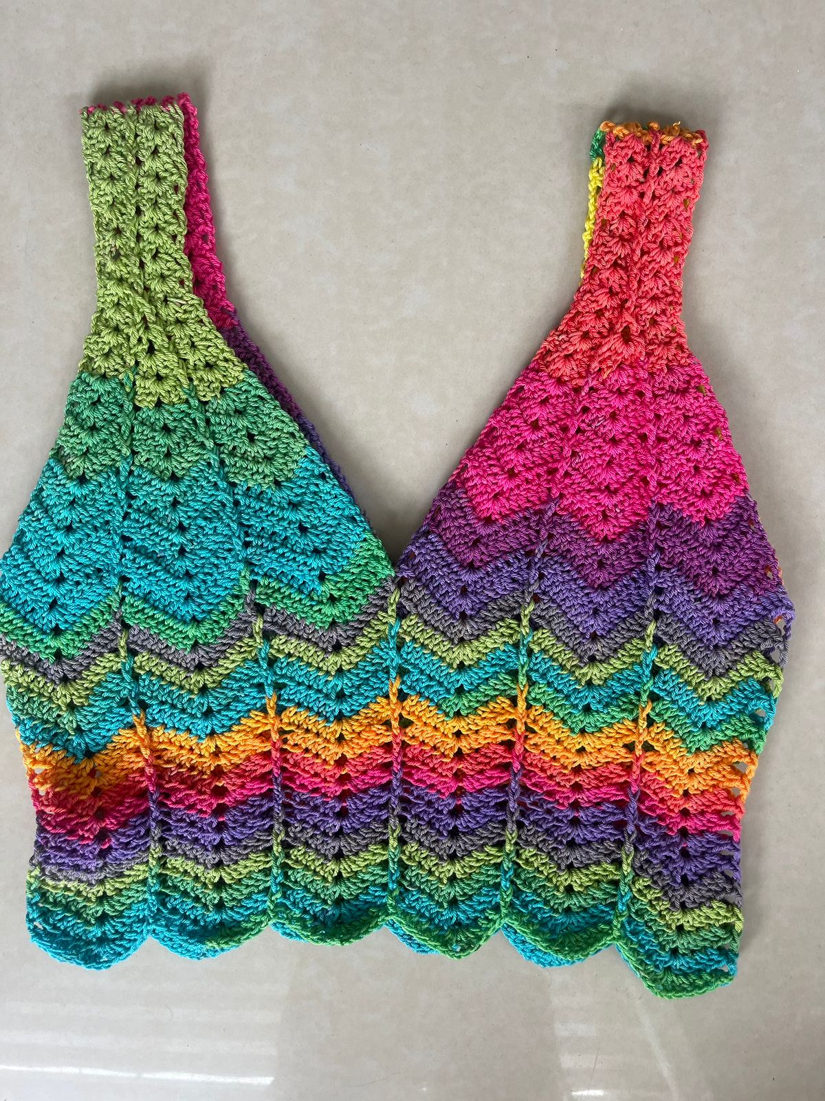 Rainbow Multicolor  Crop Top