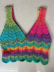 Rainbow Multicolor  Crop Top