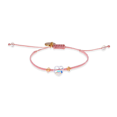 Macrame Swarovski Bracelet - Rose