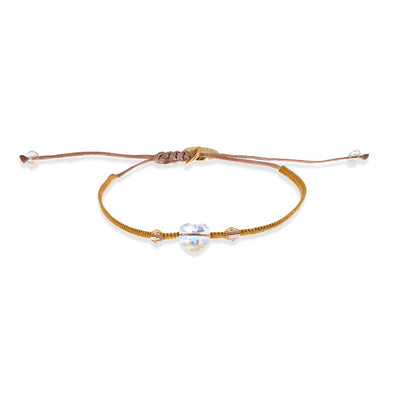 Macrame Swarovski Bracelet - Gold