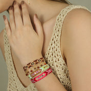 Wayuu Skinny bracelet - Citrus Green