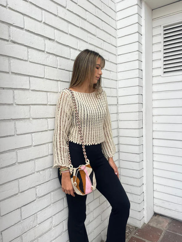 MAKKI MINI POUCH WITH POM POMS - SUSURROS