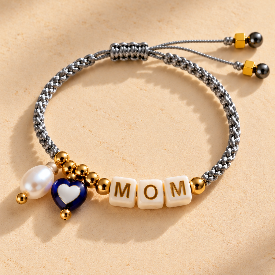 Silver Personalized Bracelet MOM – Make It Yours