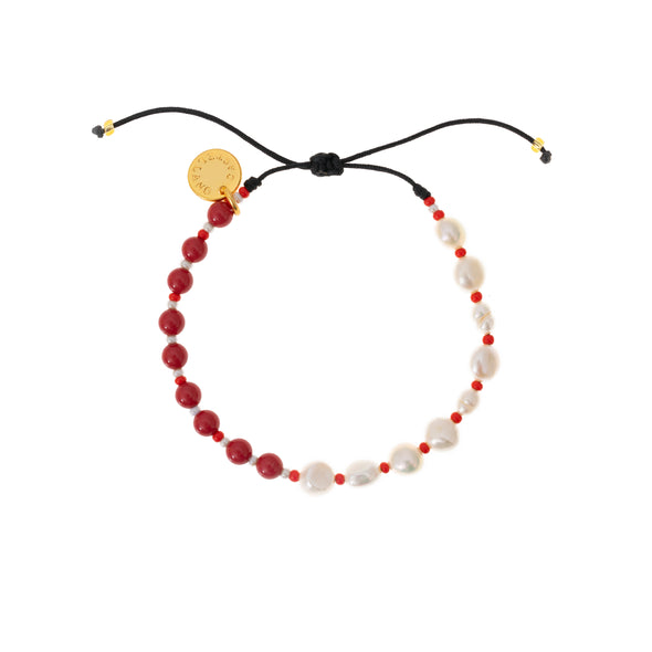 Pearls Bracelet  - Red