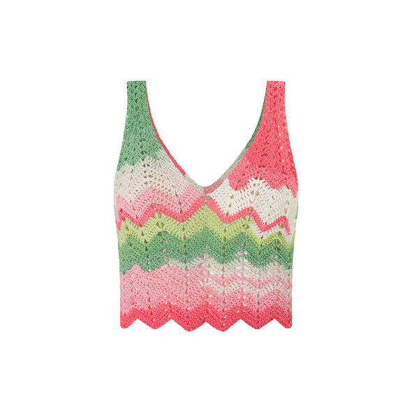 Watermelon Multicolor Crop Top