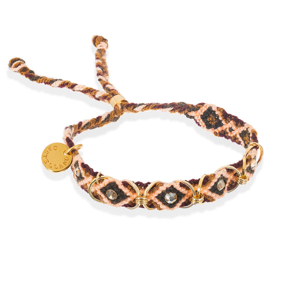 Free Spirit Bracelet with Rings - Brown