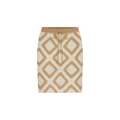 SKIRT CROCHET- BROWN