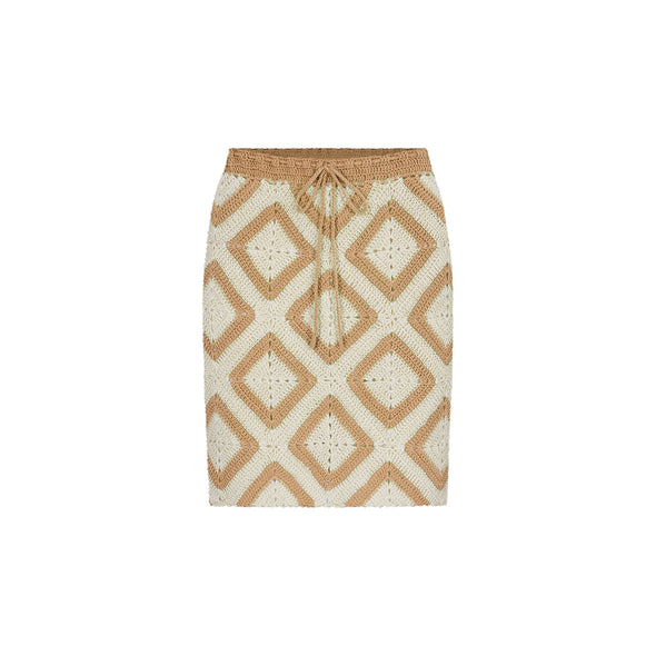 SKIRT CROCHET- BROWN