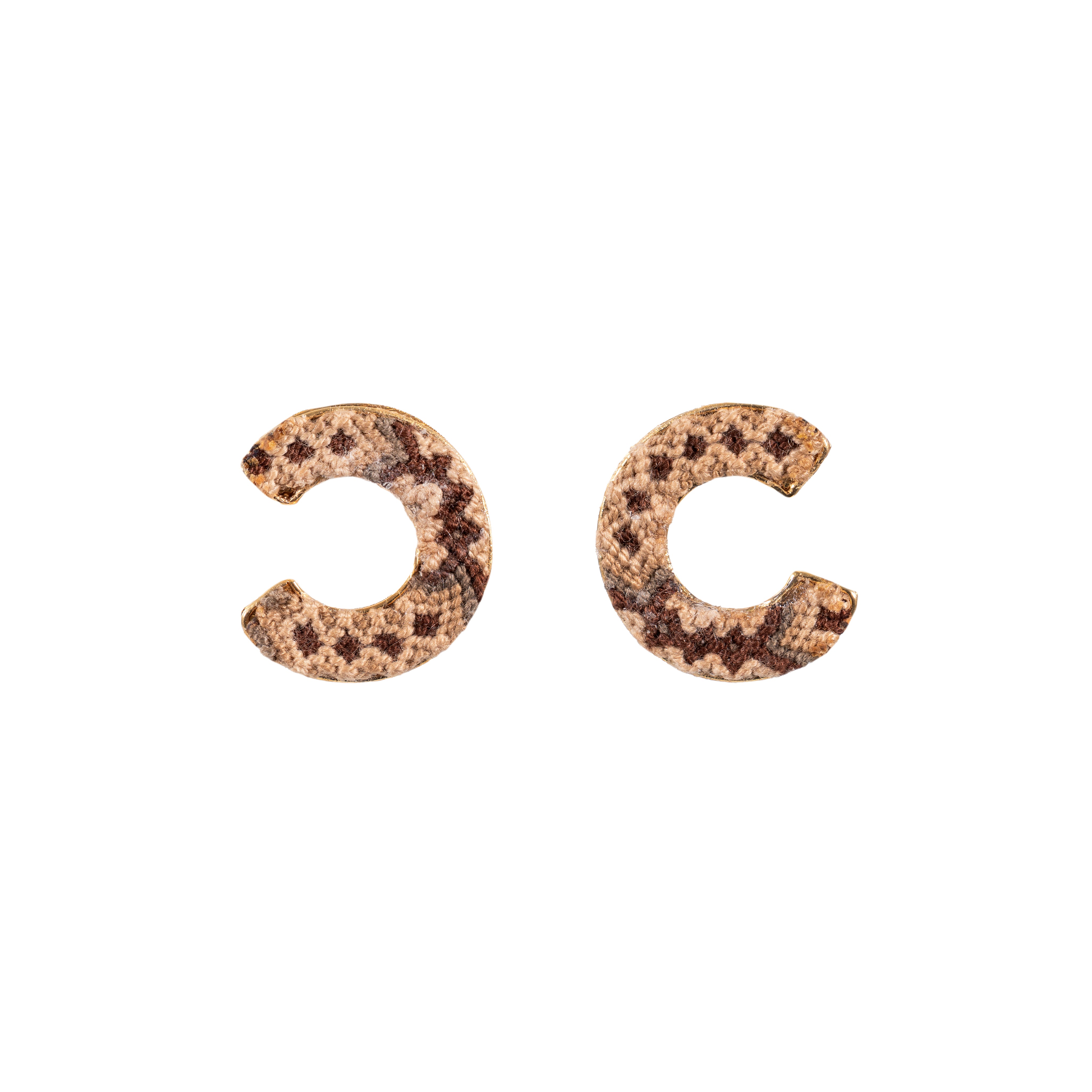 Wayuu Jolotsü  Earrings - Camel