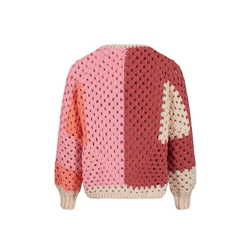 Hand Crochet Rose Cardigan - Adult