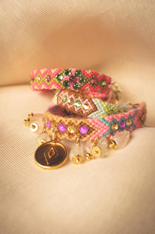 Wayuu Skinny bracelet - Citrus Green