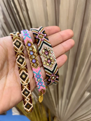 Free Spirit Bracelet with Rings - Brown