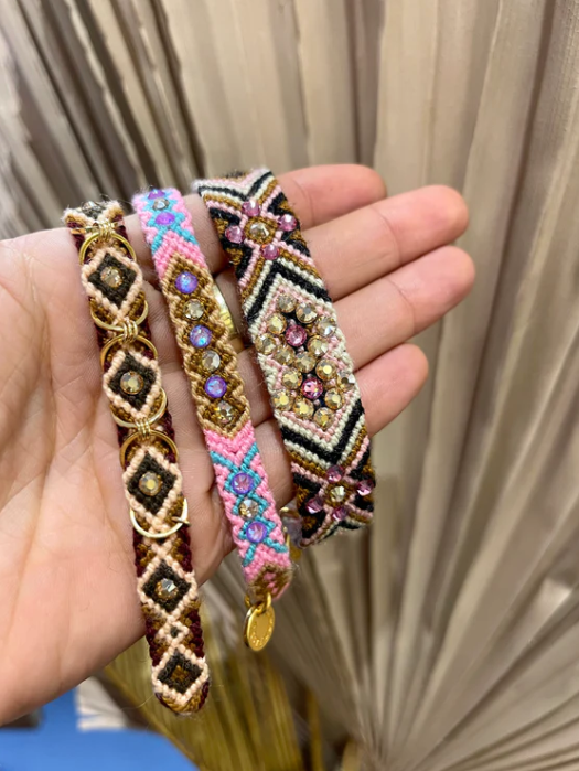 Free Spirit Bracelet with Rings - Brown