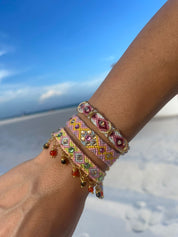 Free Spirit Bracelet with Rings - Vinotinto