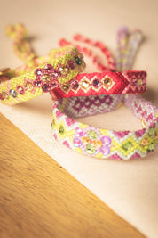 Wayuu Skinny bracelet- Red