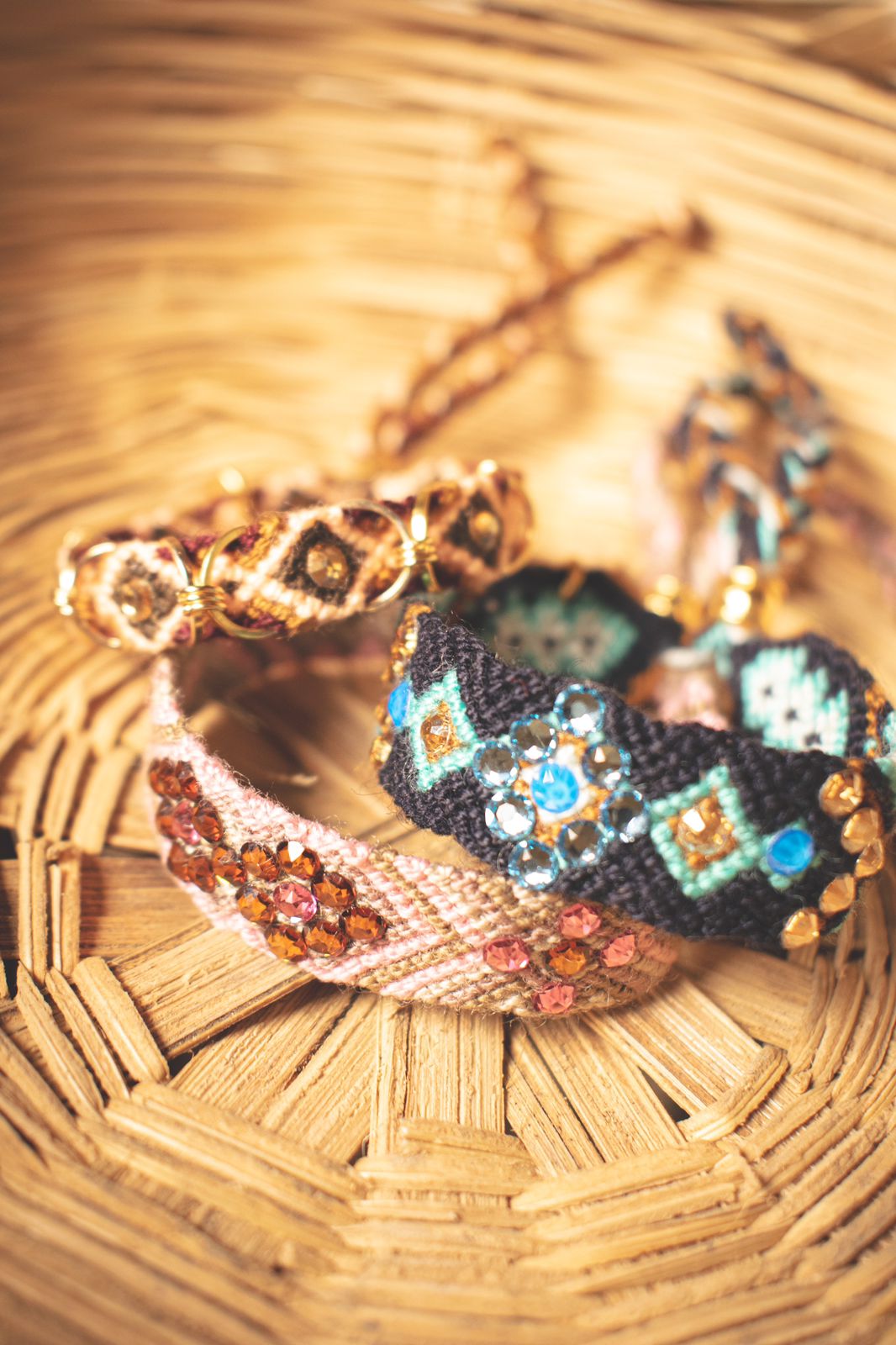 Free Spirit Bracelet with Rings - Brown