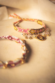 Free Spirit Bracelet with Rings - Vinotinto