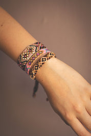 Free Spirit Bracelet with Rings - Brown