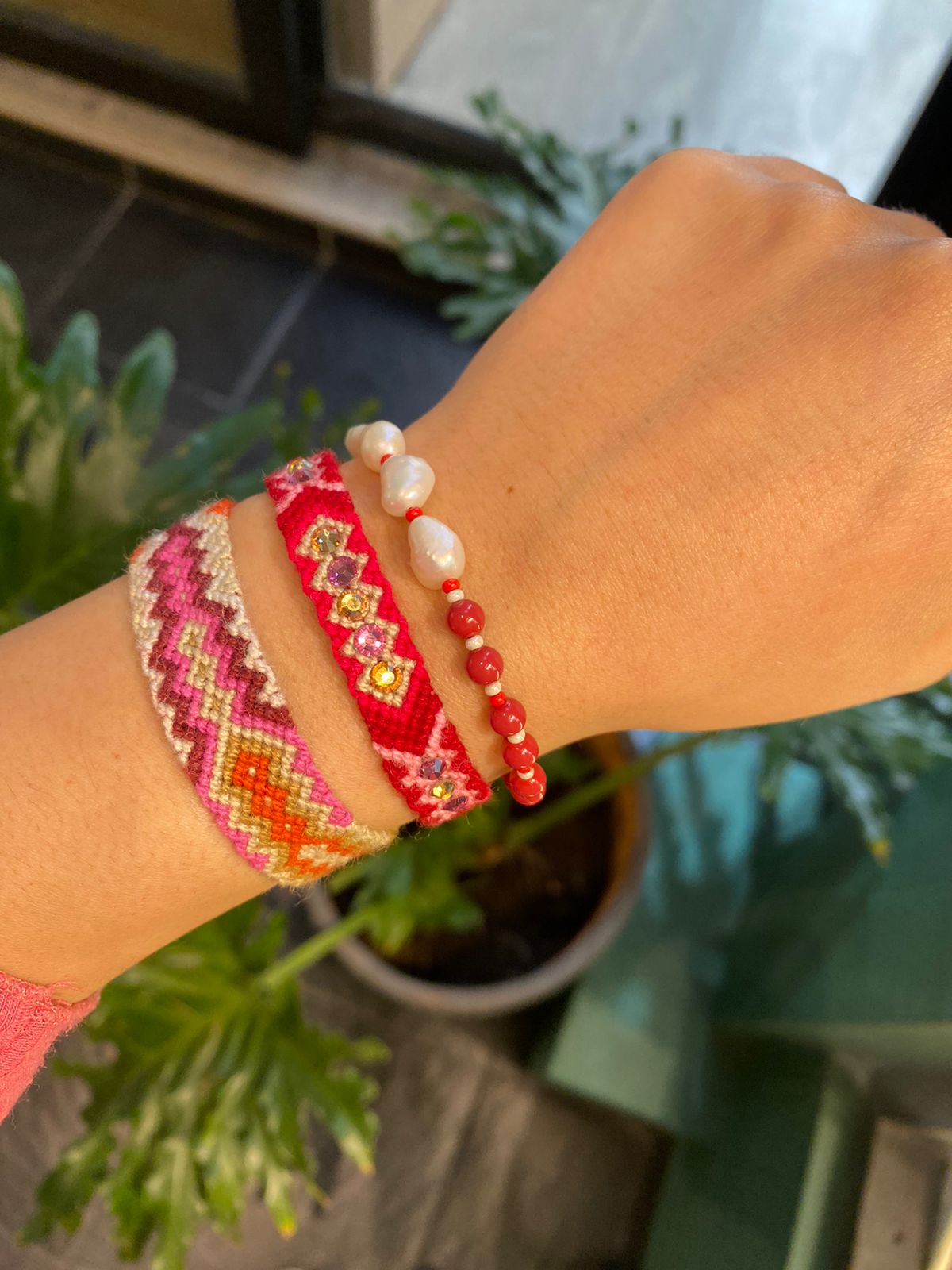 Perla Linda Bracelet - Red