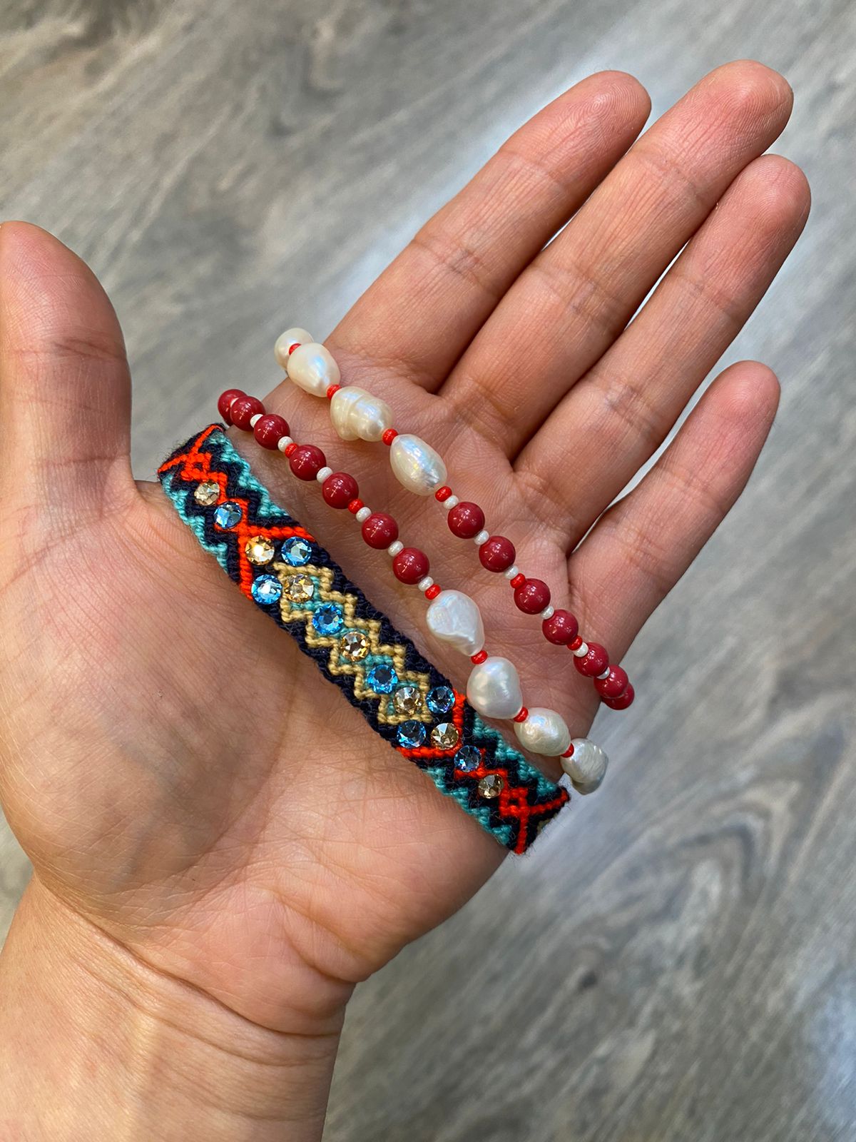 Perla Linda Bracelet - Red