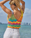 Rainbow Multicolor  Crop Top