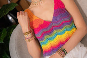 Rainbow Multicolor  Crop Top