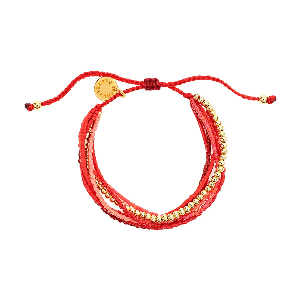 Miyuki Stack Bracelet- Scarlet