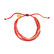 Miyuki Stack Bracelet- Scarlet