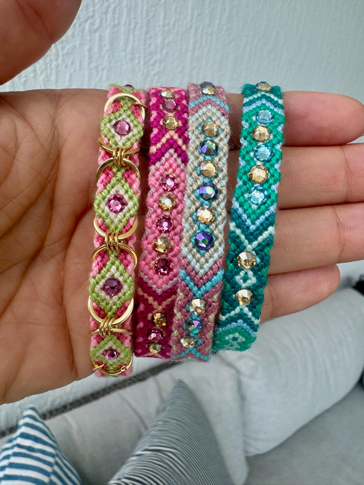 Wayuu Skinny Bracelet | Aqua
