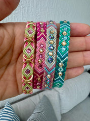 Wayuu Skinny Bracelet | Aqua