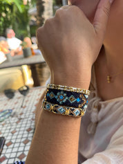 Free Spirit Hoops Bracelet  | Beach Blue